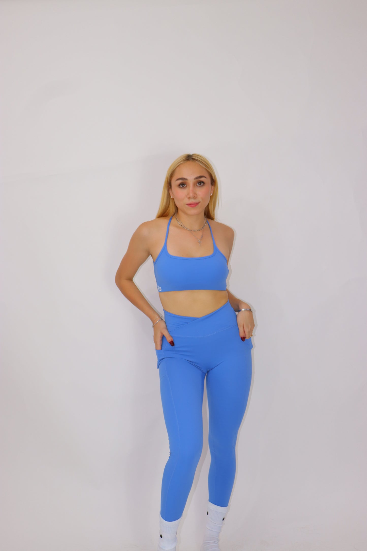 Amelia Set top & Leggins  -  Azul