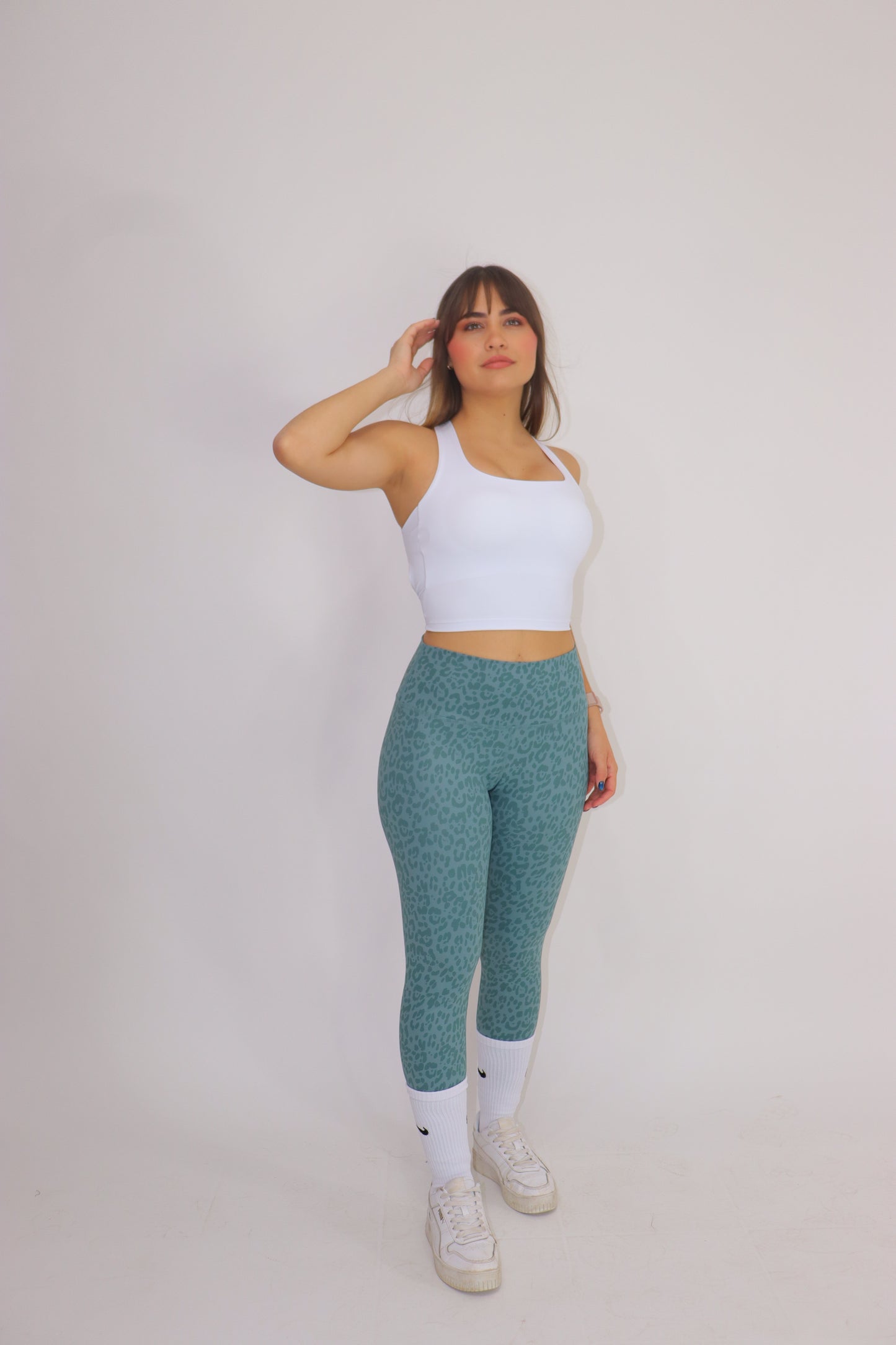 Leggins yoga  animal print green