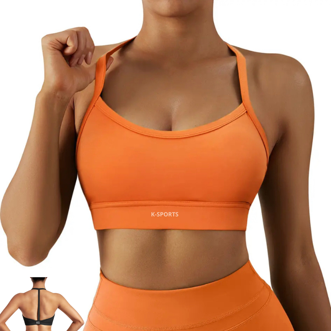 Top deportivo estilo Lulu-Naranja