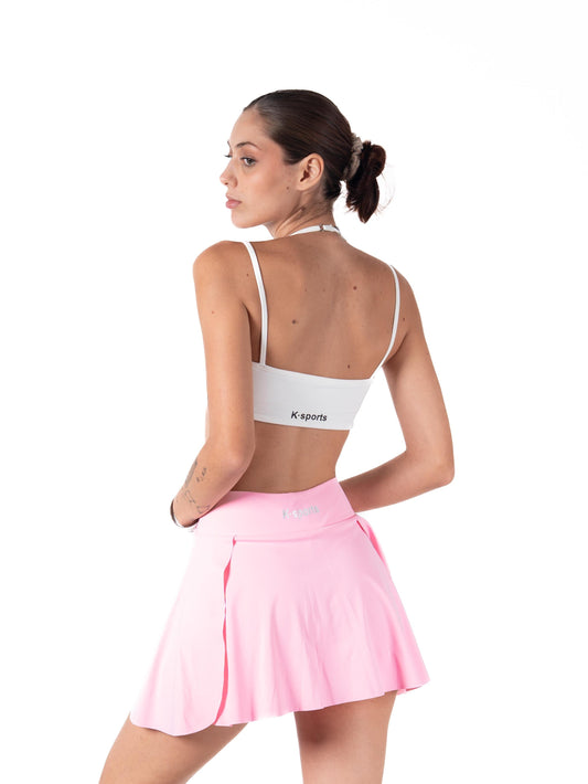 Ruffled falda short