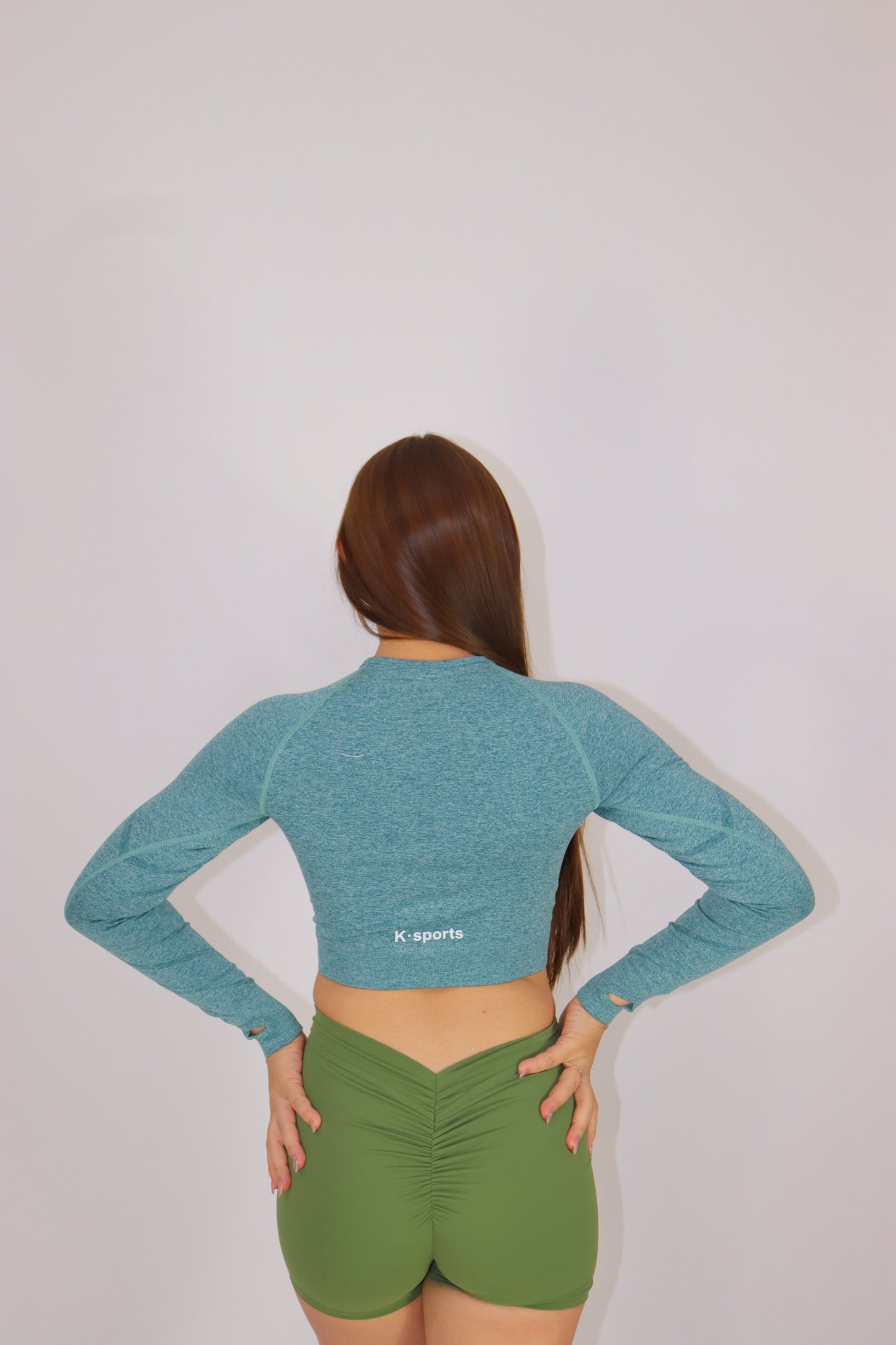 Blusa Crop  seamless- VERDE