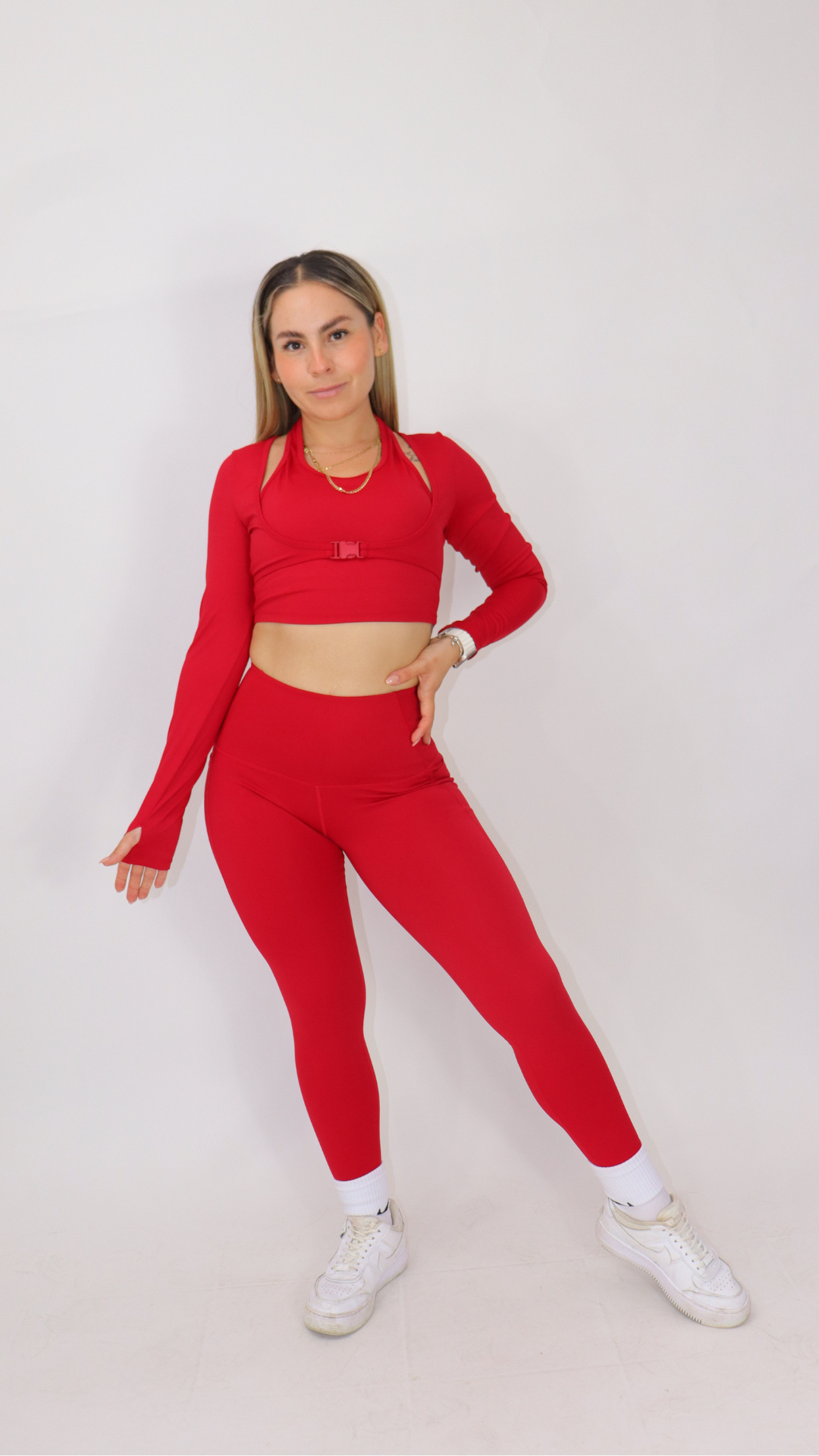 LEGGINS LU - YOGA FLEX -  ROJO