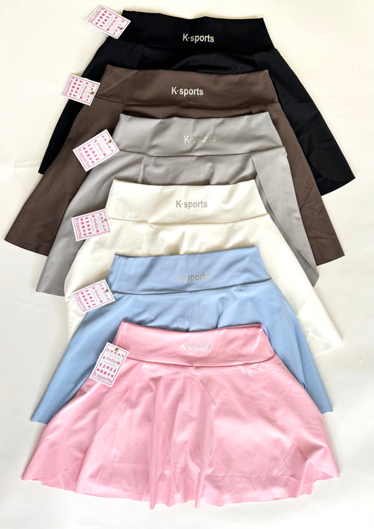 Ruffled falda short