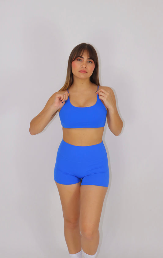 SET CRYSTAL TOP Y SHORT - Blue