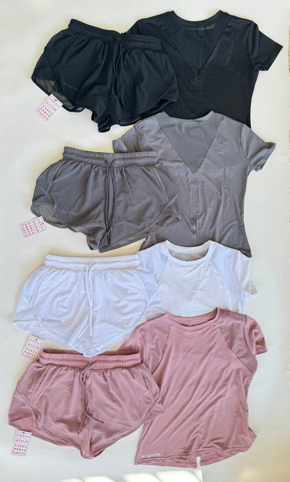 Set Running de short y blusa