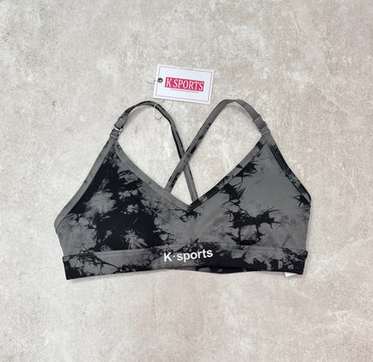 Top Olivia  Tirantes Cruzados 4 estilos- Tie Dye Negro