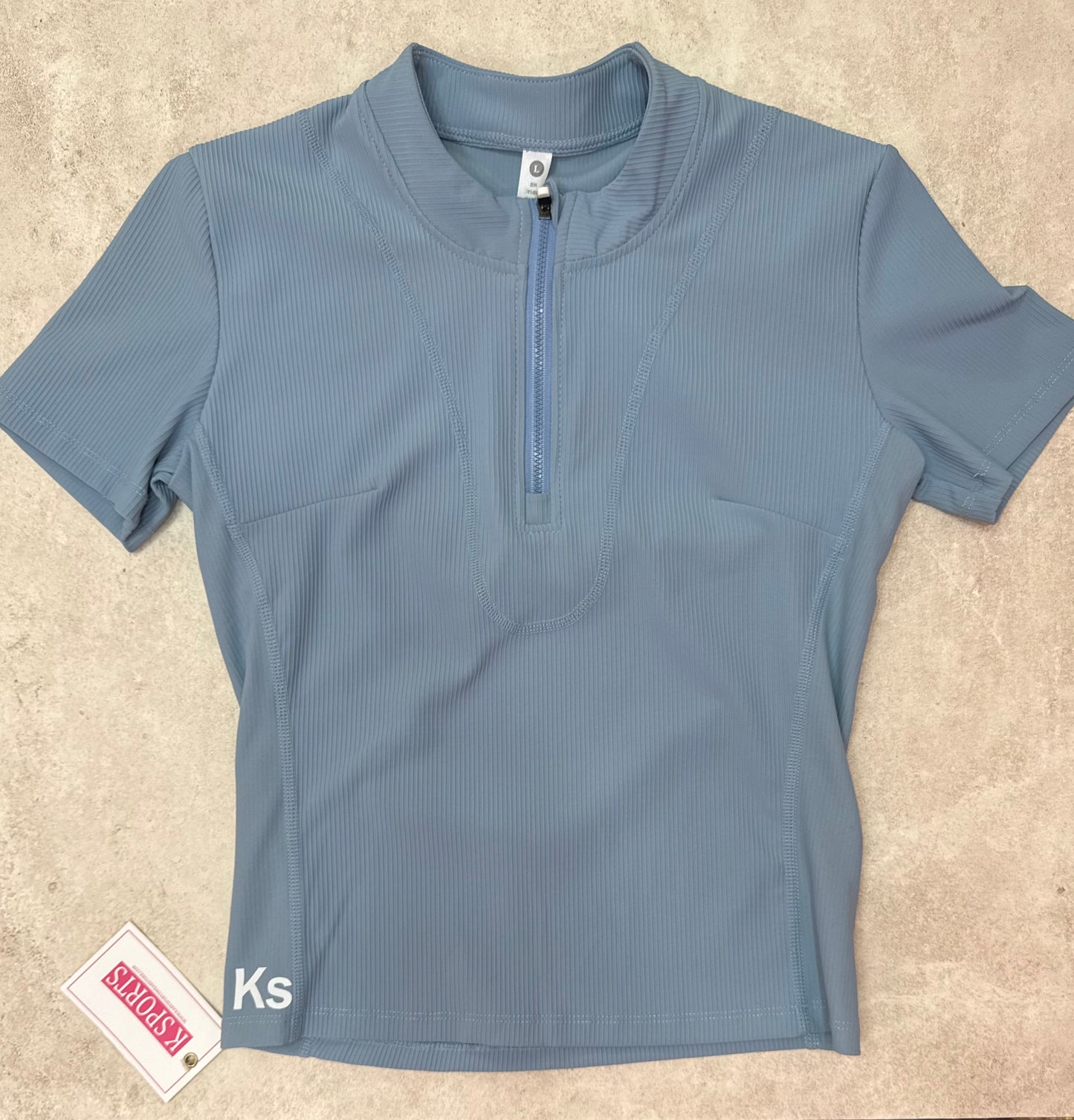 Blusa Seamless con cierre - Azul