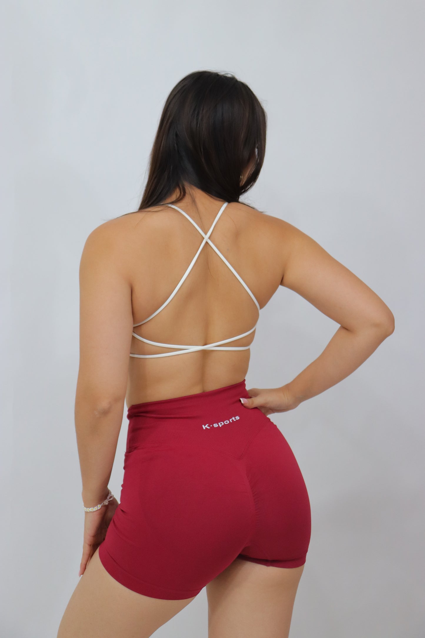 NOVA shorts Seamless corte V - Rojo
