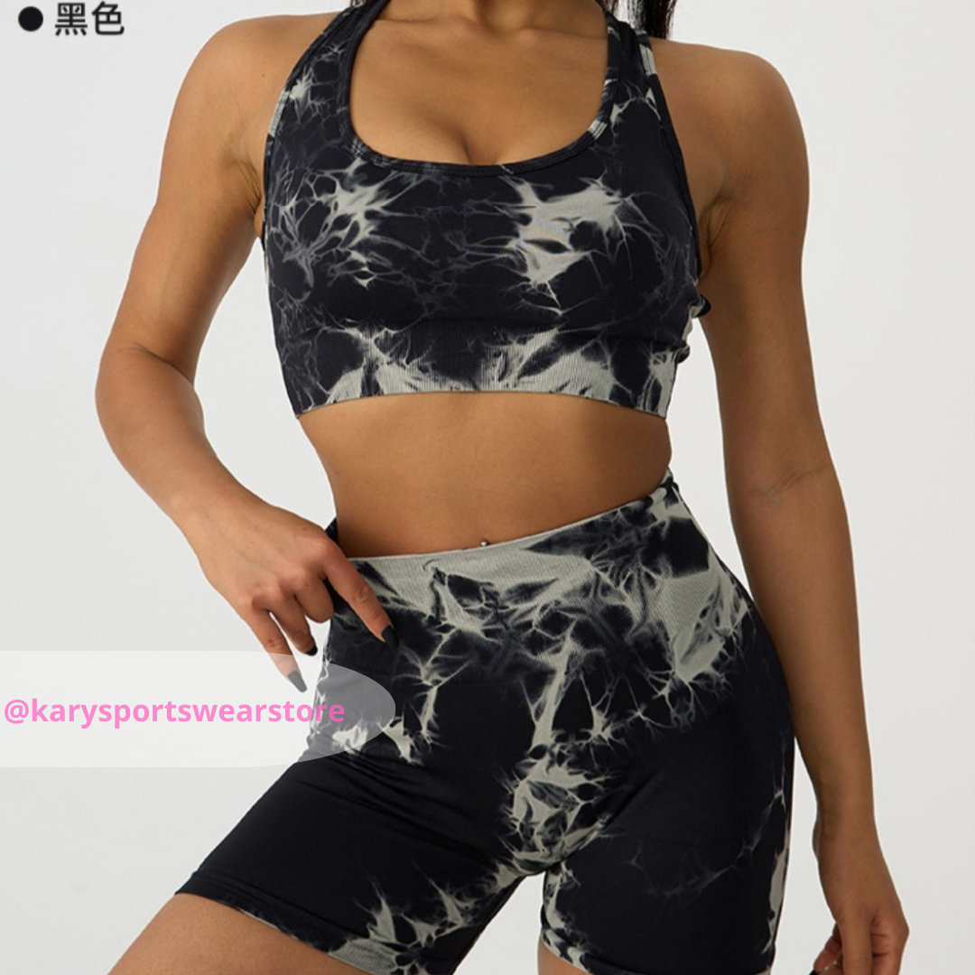 CONJUNTO SEAMLESS TIE DYE - NEGRO