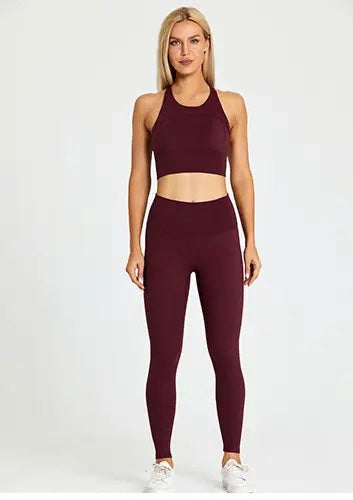 CONJUNTO YOGA STEEL ACTIVEWEAR - VINO