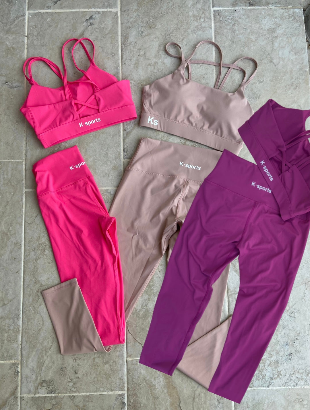 ACTIVEWEAR YOGA SET TOP CRUZADO -Fiusha neón