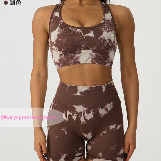 CONJUNTO SEAMLESS TIE DYE - CAFE