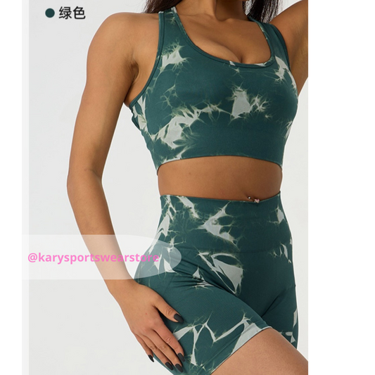 CONJUNTO SEAMLESS TIE DYE - VERDE