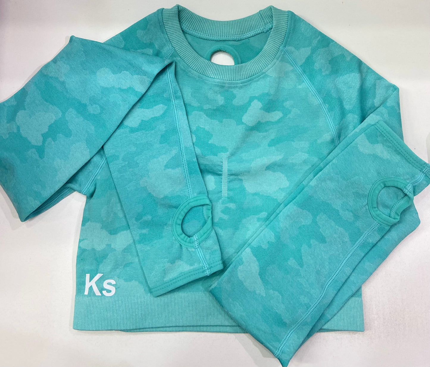 Blusa de manga larga seamless - Aqua